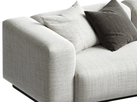 Soft Modular Sofa Linear set 3D Model