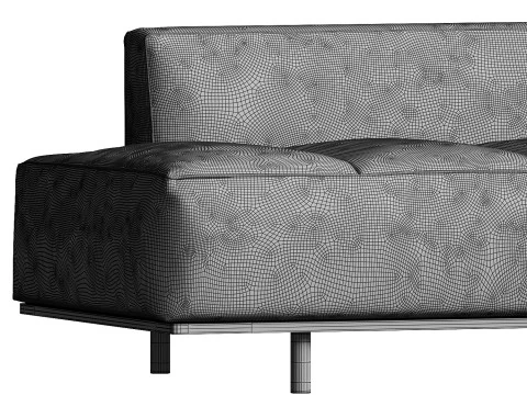 Confection Sofa Brown 3D Model
