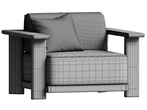 Caspian Sofa Chair 3D Model