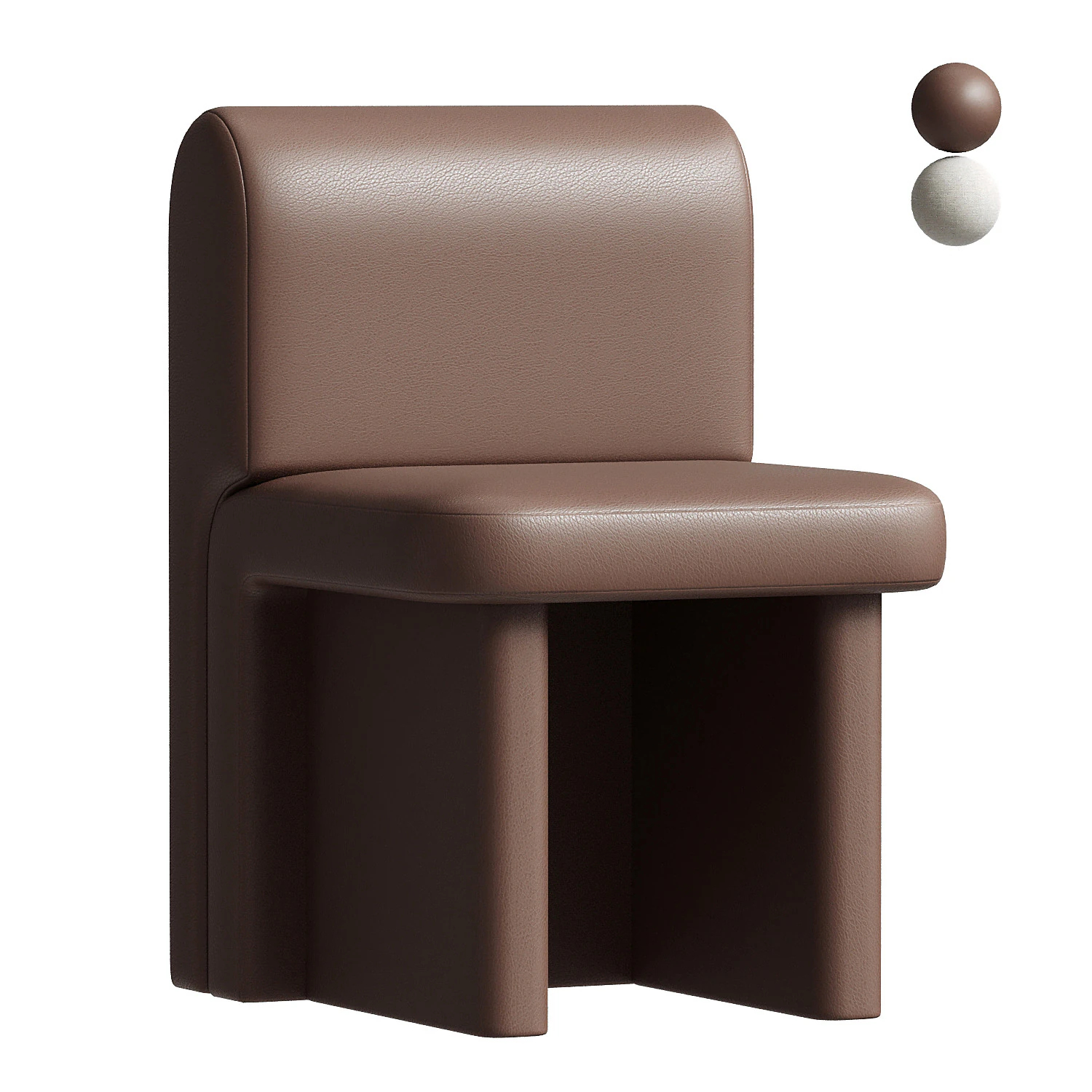 SLIDE DINING CHAIR 3D Model .c4d .max .obj .3ds .fbx .stl .blend