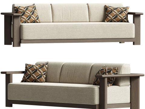 Sof&aacute; C&aacute;spio de 3 lugares Modelo 3D