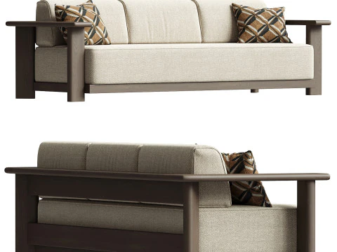 Caspian 3 Seater Sofa 3D Model