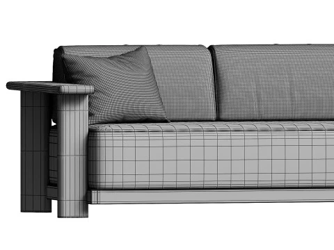 Caspian 3 Seater Sofa 3D Model