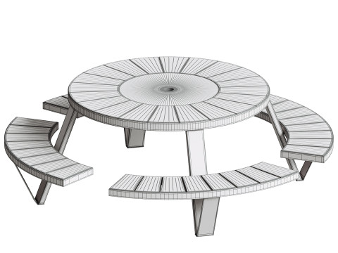 Стіл для пікніка Пантагрюель 3D Модель