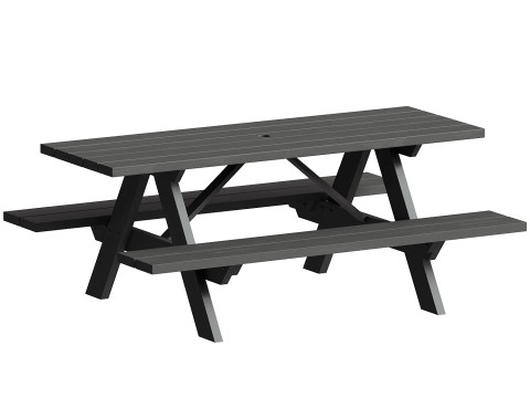 传统野餐桌 3D 模型