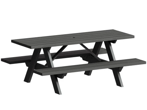 Traditional Picnic Table 3D Model