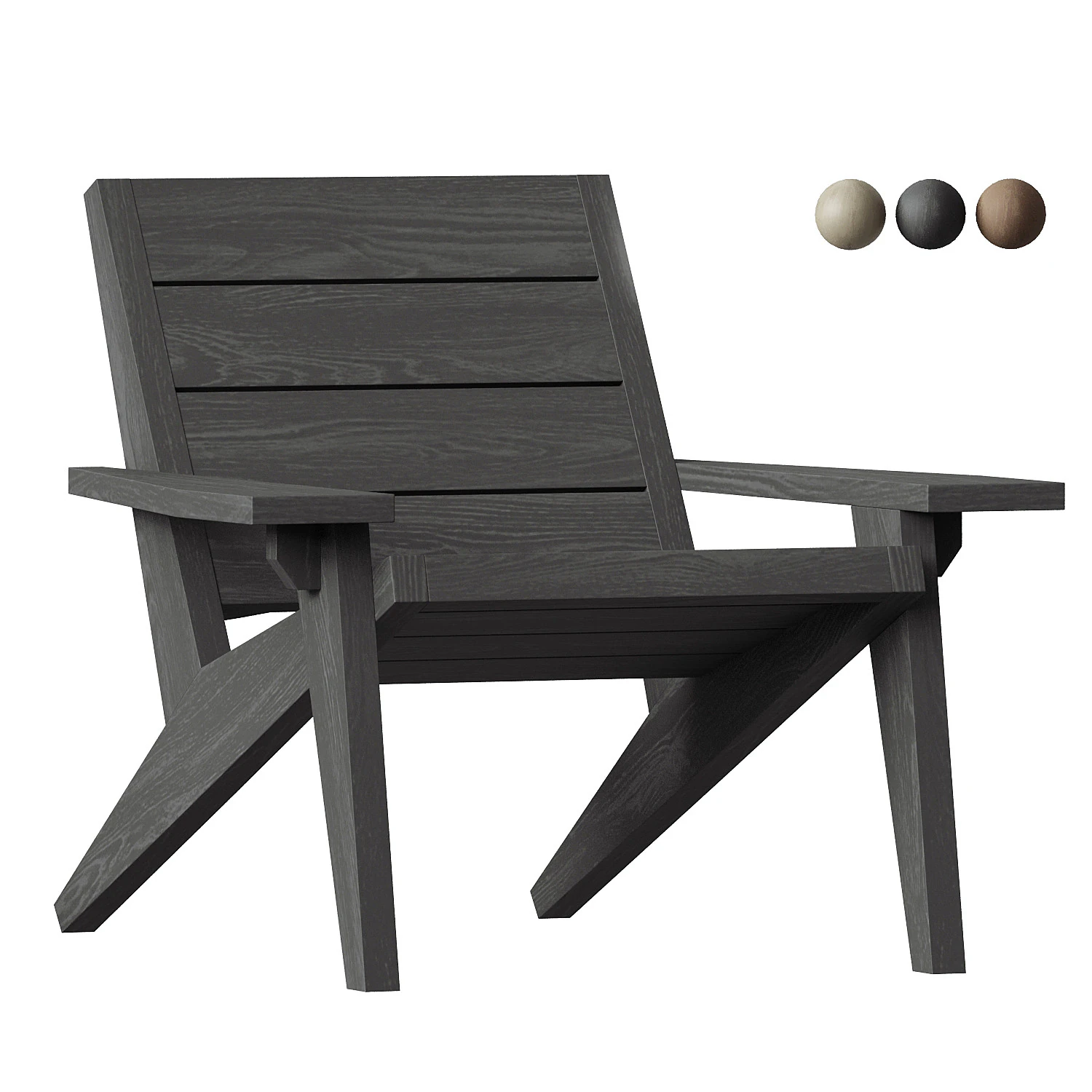 Marco Bogazzi Outdoor Adirondack Chair 3D Model .c4d .max .obj .3ds .fbx .stl .blend