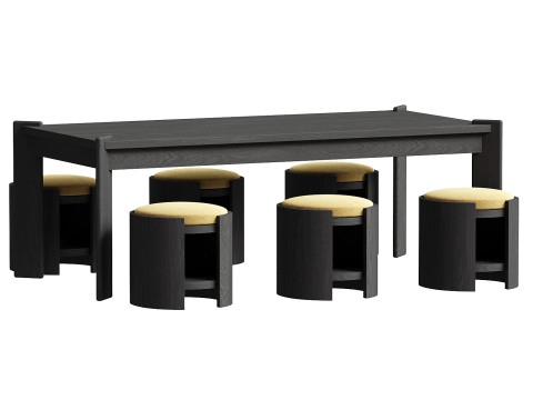 मैडिसन डाइनिंग सेट 3D मॉडल