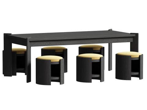 Conjunto de jantar Madison Modelo 3D