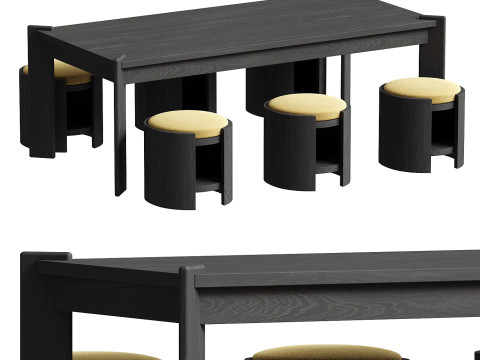 Madison Dining Set 3D Model