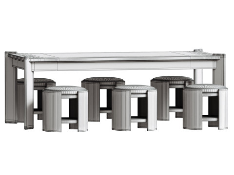 Madison Dining Set 3D Model