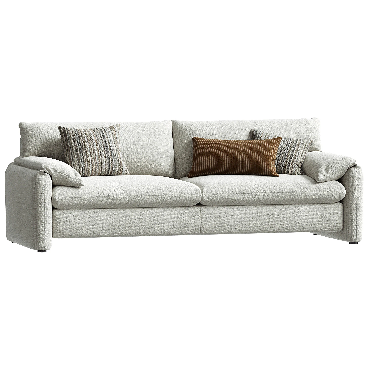 Riley Three Seater Sofa 3D Model .c4d .max .obj .3ds .fbx .stl .blend 