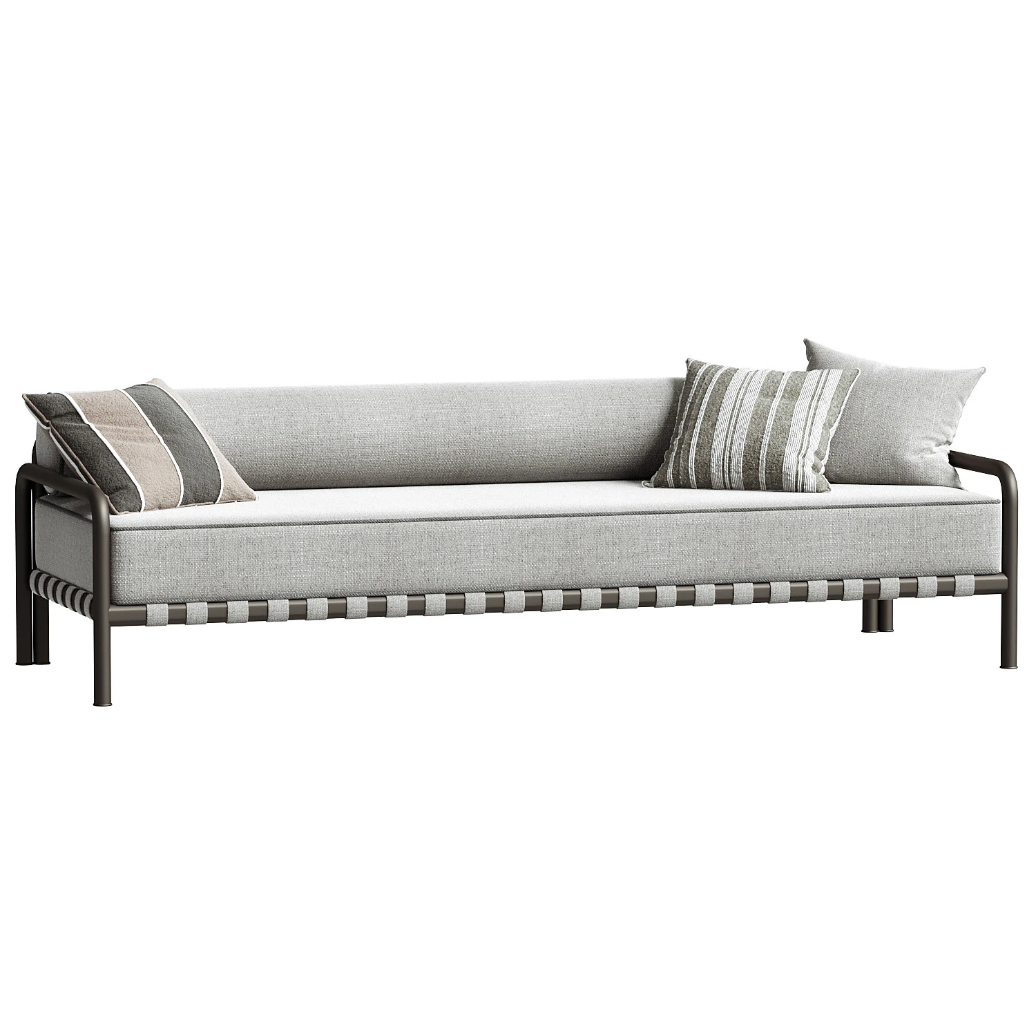 Parker 3 Seat Sofa 3D Model .c4d .max .obj .3ds .fbx .stl .blend 