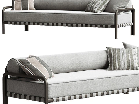 Parker 3 Seat Sofa 3D Model
