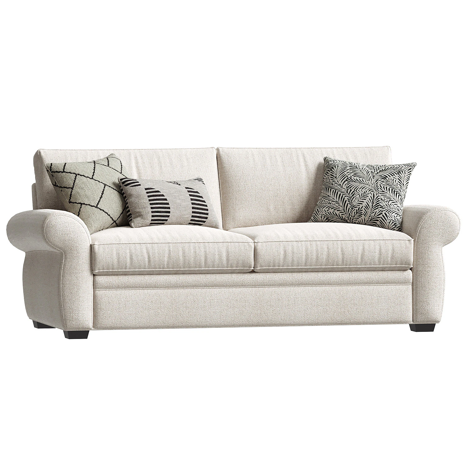 Pearce Roll Arm Sofa 3D Model .c4d .max .obj .3ds .fbx .stl .blend