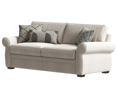 Pearce Roll Arm Sofa 3D Model