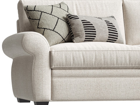 Pearce Roll Arm Sofa 3D Model