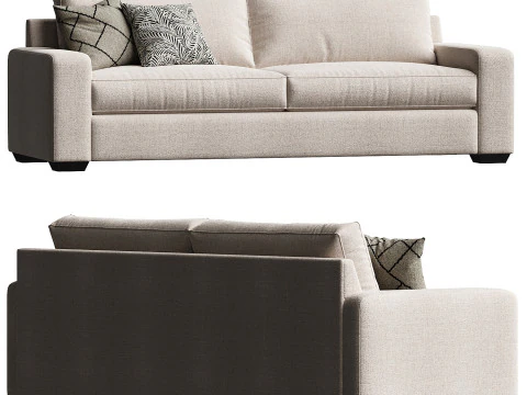 Big Sur Square Arm Sofa 3D Model