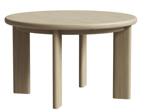 चूल्हा गोल विस्तार योग्य डाइनिंग टेबल सेट 3D मॉडल