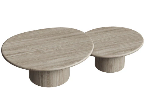Stuart Aged Belgium Bleach Coffee Tables 3D Model
