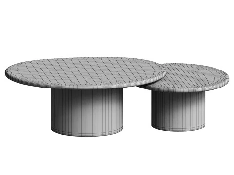 Stuart Aged Belgium Bleach Coffee Tables 3D Model