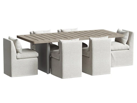 Ipanema Outdoor Dining Set 3D Model