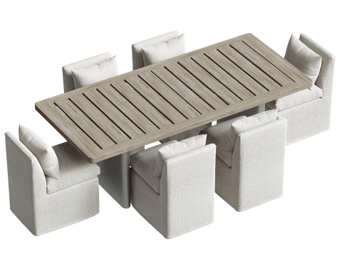 Ipanema Outdoor Dining Set 3D Model