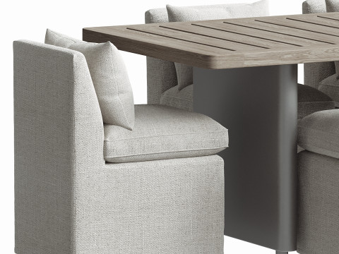 Ipanema Outdoor Dining Set 3D Model