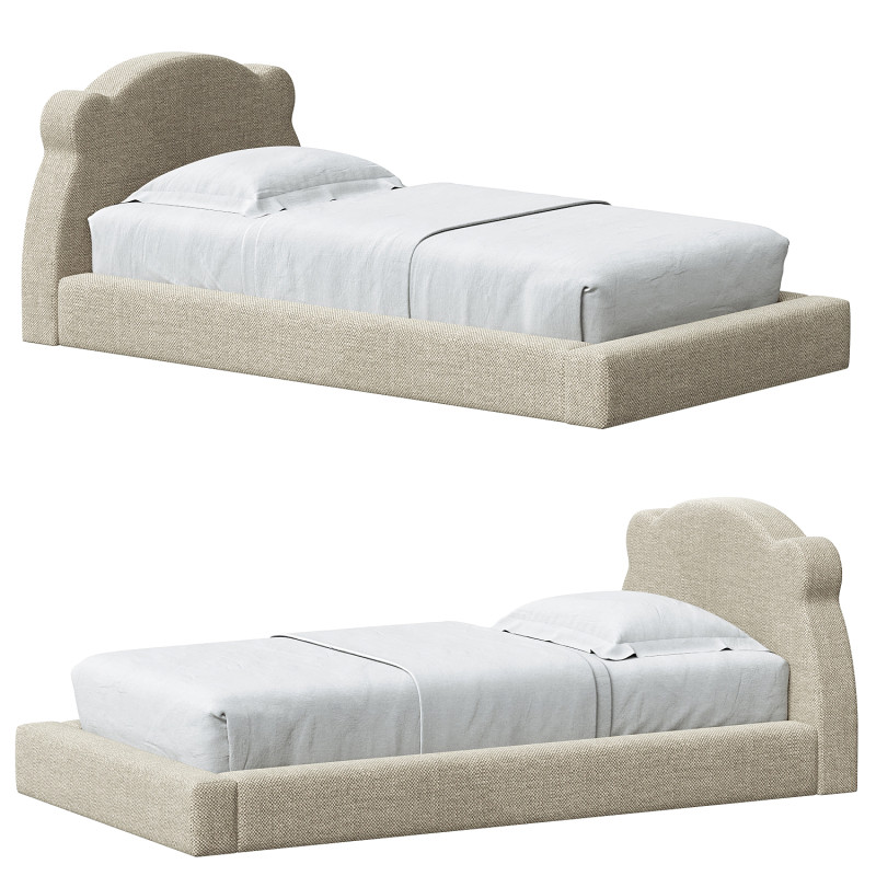 Little Bear Cream Bed 3D Model .c4d .max .obj .3ds .fbx .stl .blend 