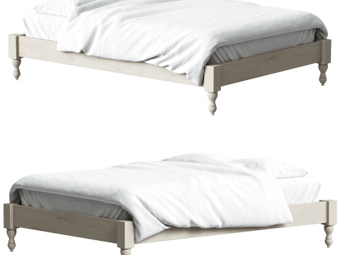 Letto con piattaforma Bellevue Modello 3D