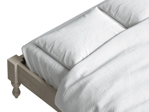 Letto con piattaforma Bellevue Modello 3D