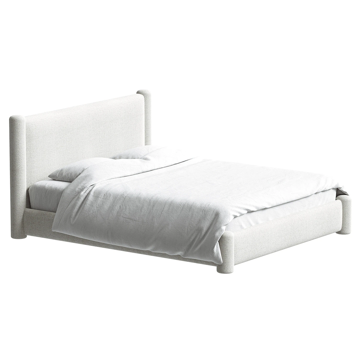 Modern Fully Platform Bed 3D Model .c4d .max .obj .3ds .fbx .stl .blend