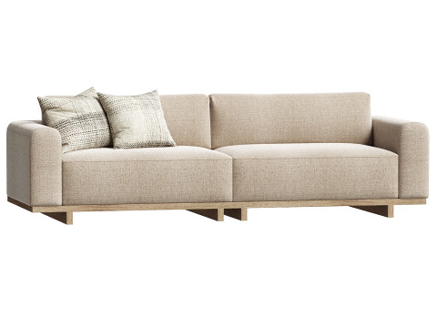 彩 3人掛けソファ 3Dモデル