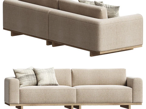 Aya 3 Seater Sofa 3D Model