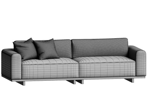 Aya 3 Seater Sofa 3D Model