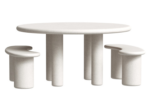 Tempat Makan Luar Ruangan di Bumi Model 3D