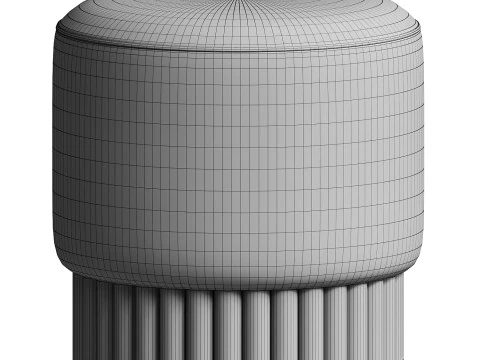 LOTO Pouf in Linen by Peca 3D Model