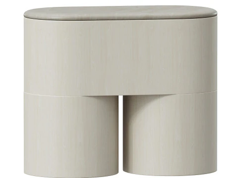 Fin Bedside Table 3D Model