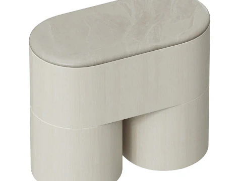 Fin Bedside Table 3D Model