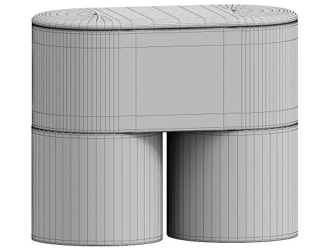 Fin Bedside Table 3D Model