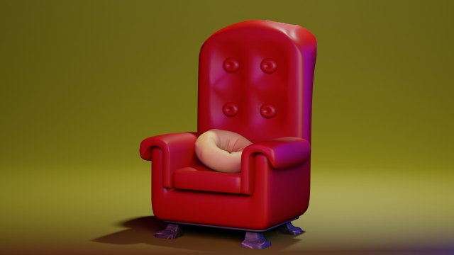 gentle armchair 3D Model .c4d .max .obj .3ds .fbx .stl .blend 