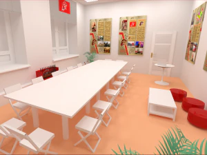 sala do ex&eacute;rcito Modelo 3D