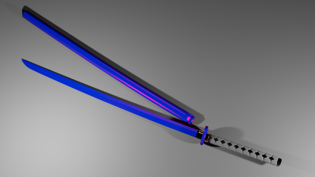 katana Model 3D .c4d .max .obj .3ds .fbx .stl .blend 