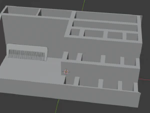 organizer for cosmetics and hairbrush 3D Model