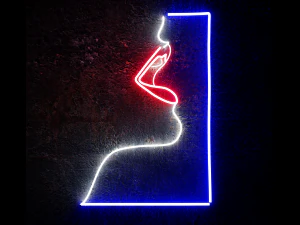 Lampe mit sexy M&auml;dchen 3D Modell