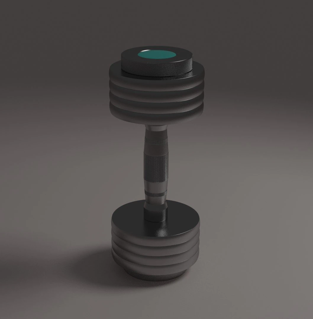 dumbbell 3D Model .c4d .max .obj .3ds .fbx .stl .blend 