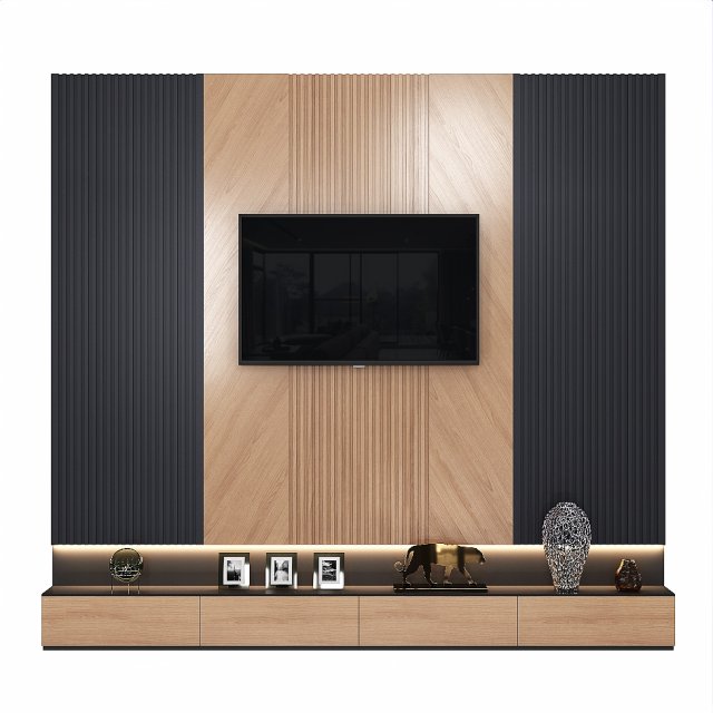 tv wall Modelo 3D .c4d .max .obj .3ds .fbx .stl .blend 