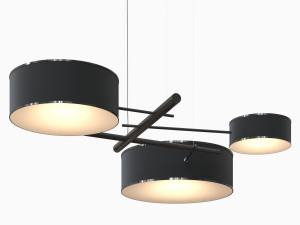rollandhill excel chandelier by rich brilliant willing 3D Model
