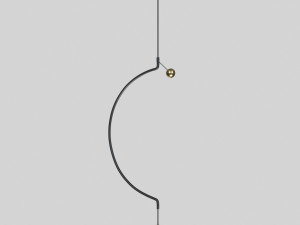 pendant lamp delight axo light liaison m1 black - gold 3D 模型