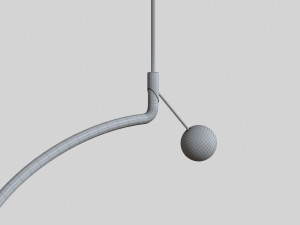 pendant lamp delight axo light liaison m1 black - gold 3D 模型